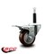 Service Caster 3'' Maroon Poly Swivel 3/4'' Expanding Stem Caster Total Lock Brake SCC-EXTTL20S314-PPUB-MRN-34 - alternate 4